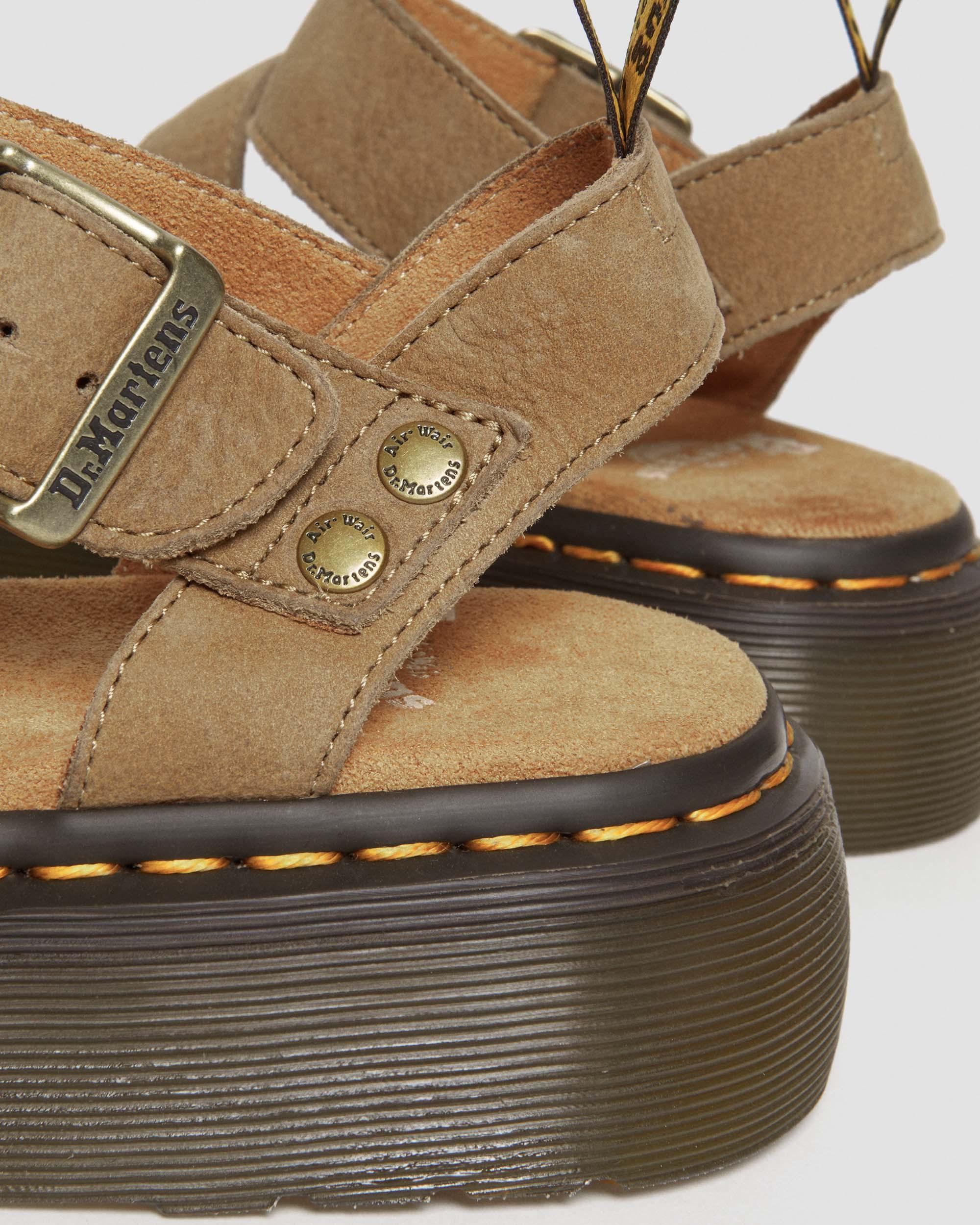 Gryphon Tumbled Nubuck Leder Plateausandalen