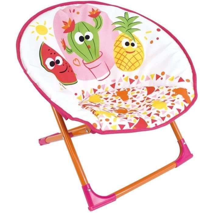 Silla plegable con forma de luna de fruta de Fun House Fruity para niños. Dimensiones: 47 x 54 x 42 cm (alto x largo x profundidad).
