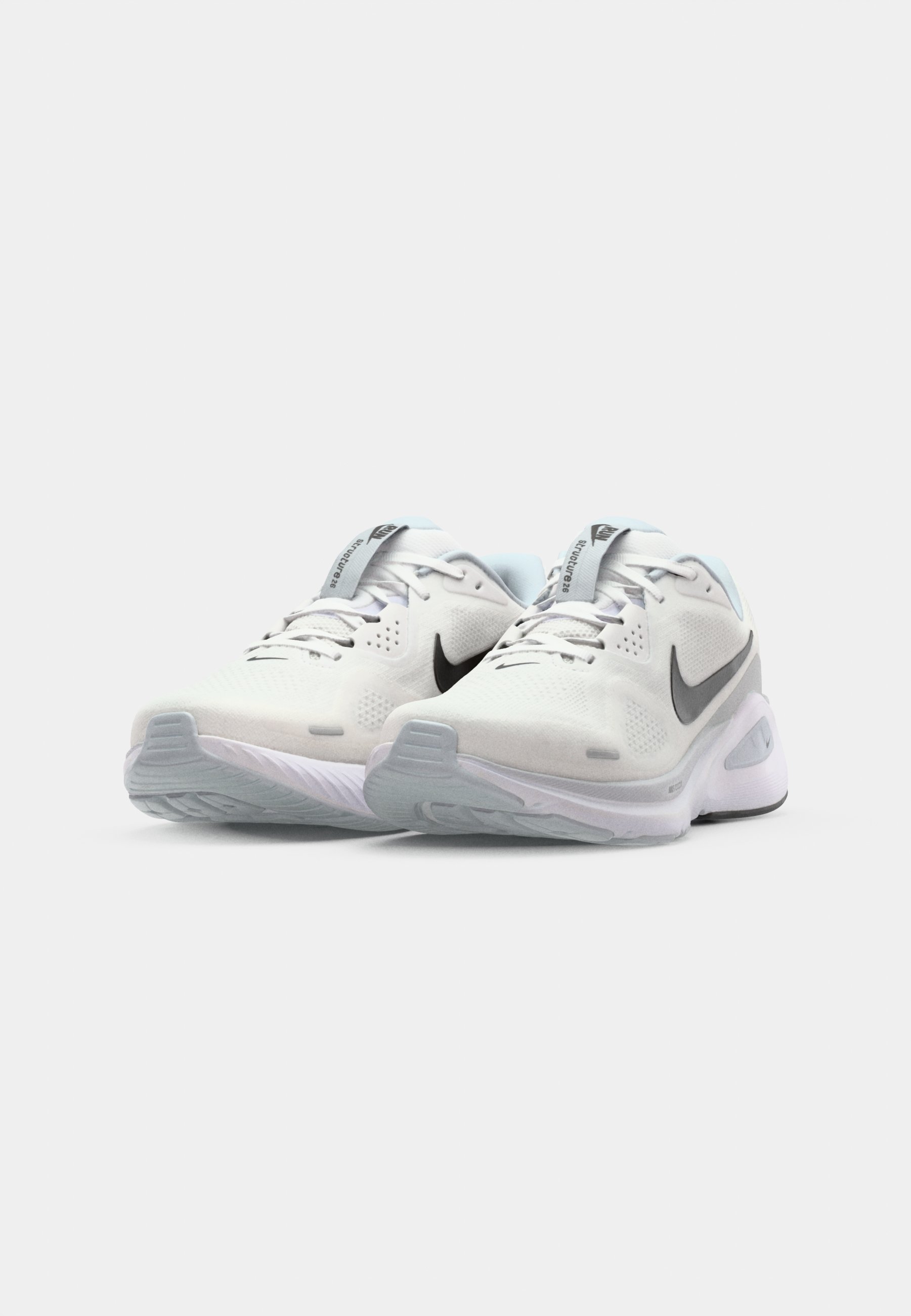 Nike Performance STRUCTURE 26 - Hardloopschoenen voor op de weg - wit/zwart/puur platina