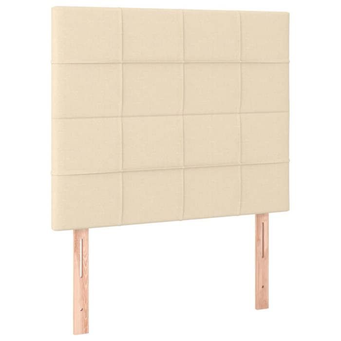 Base de cama de láminas con colchón - Maison Exclusive - 80x200 cm - Tejido color crema - Máxima relajación
