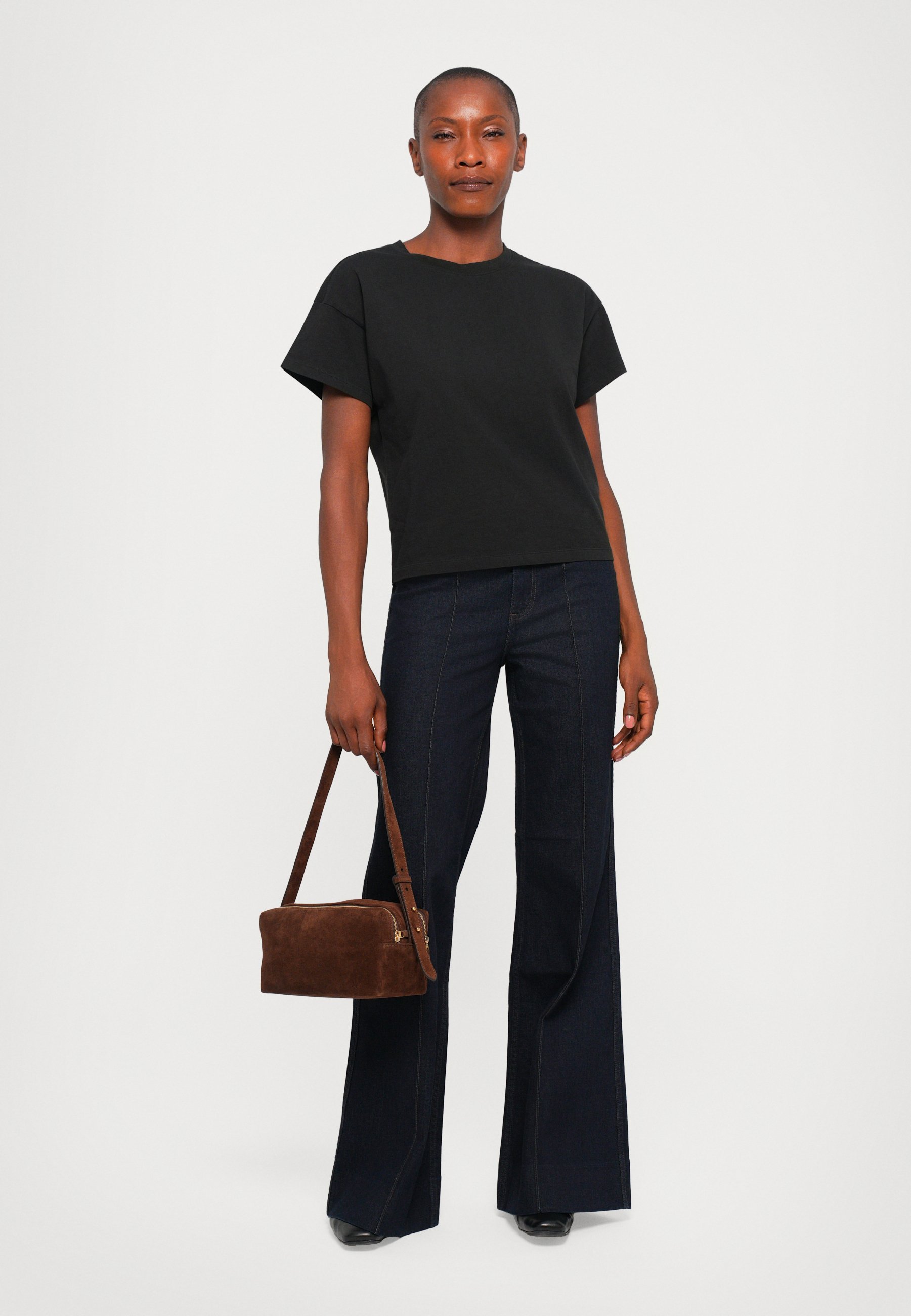 Rag & Bone Kelly Boxy T-shirt - Basic T-shirt - zwart