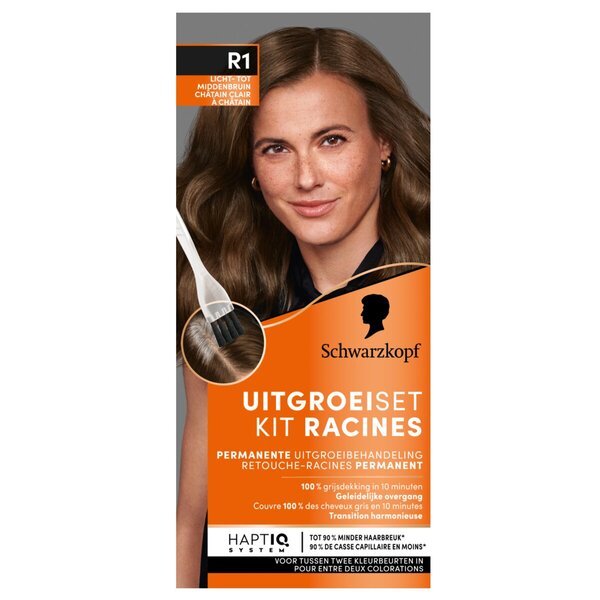 Schwarzkopf R1 komplet za barvanje las za svetlo do srednje rjavo barvo za lase