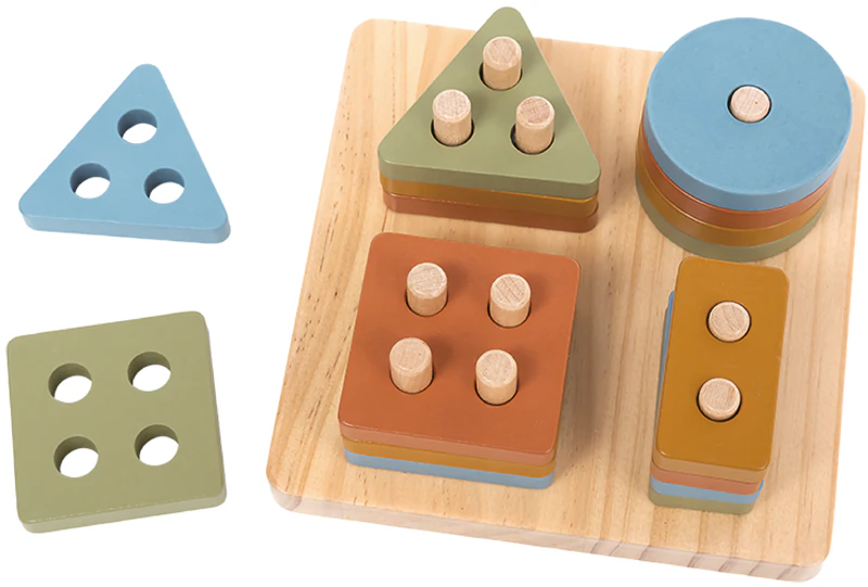 Quebra-cabeça educativo de encaixe de formas coloridas da 2Kids Toys