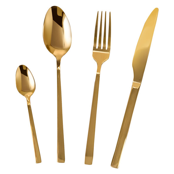 Besteck-Garnitur, gold, 16er Set
