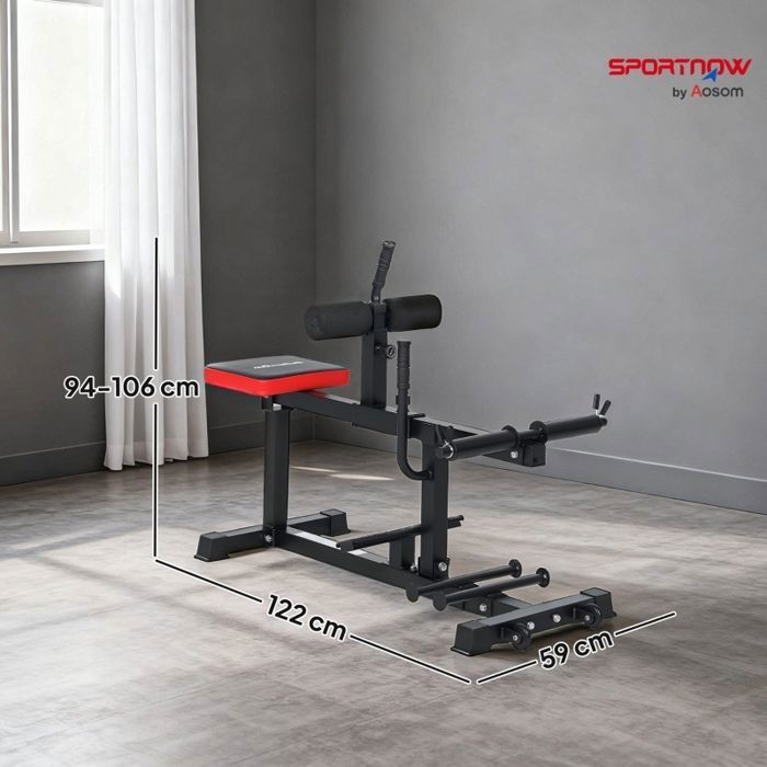 Panca pesi regolabile - Allenamento gambe - 122x59x106 cm