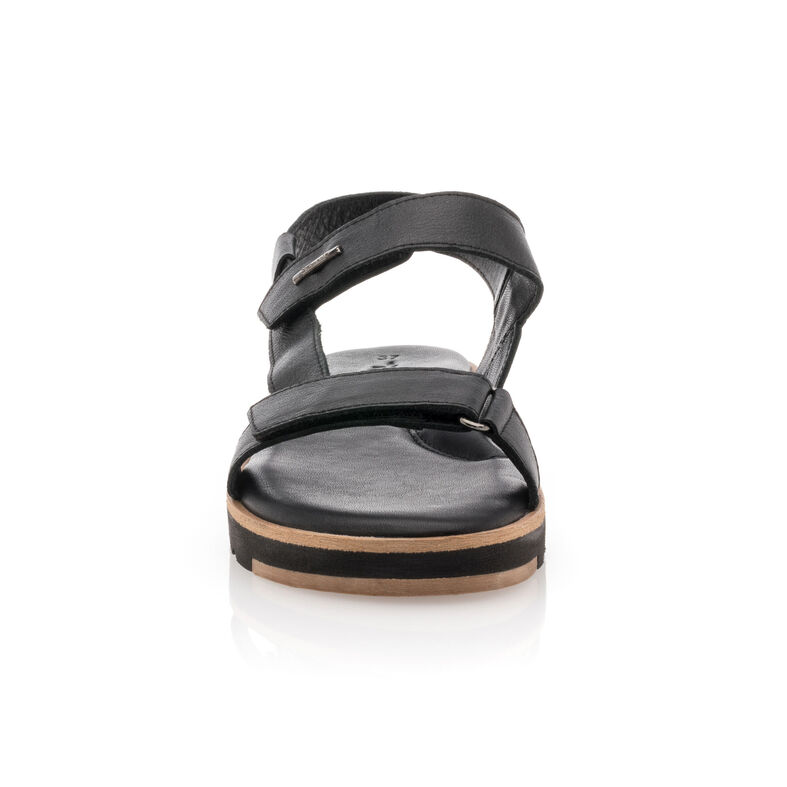 Svarte sandaler / sko med åpen tå til dame