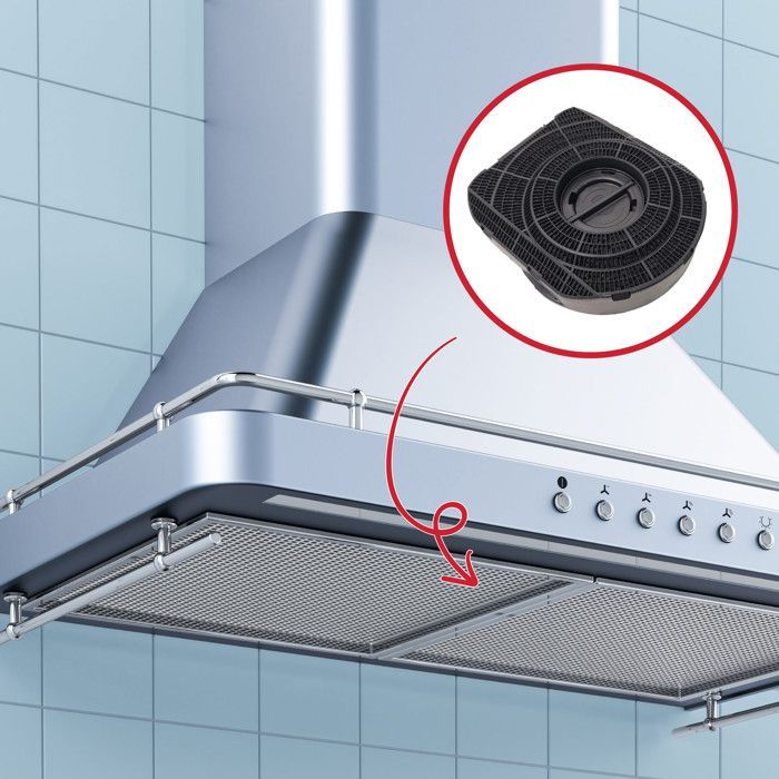 Filtro per cappa aspirante - ARISTON HOTPOINT - Tipo 200 - Carbone attivo - Bianco