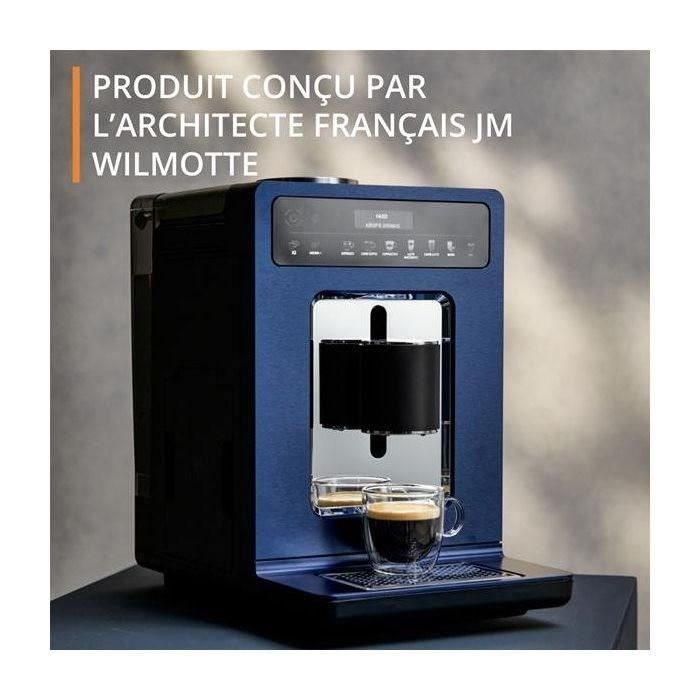 KRUPS Bean-to-Cup Coffee Machine, Brushed Blue Aluminum, EVIDENCE by WILMOTTE EA89W410