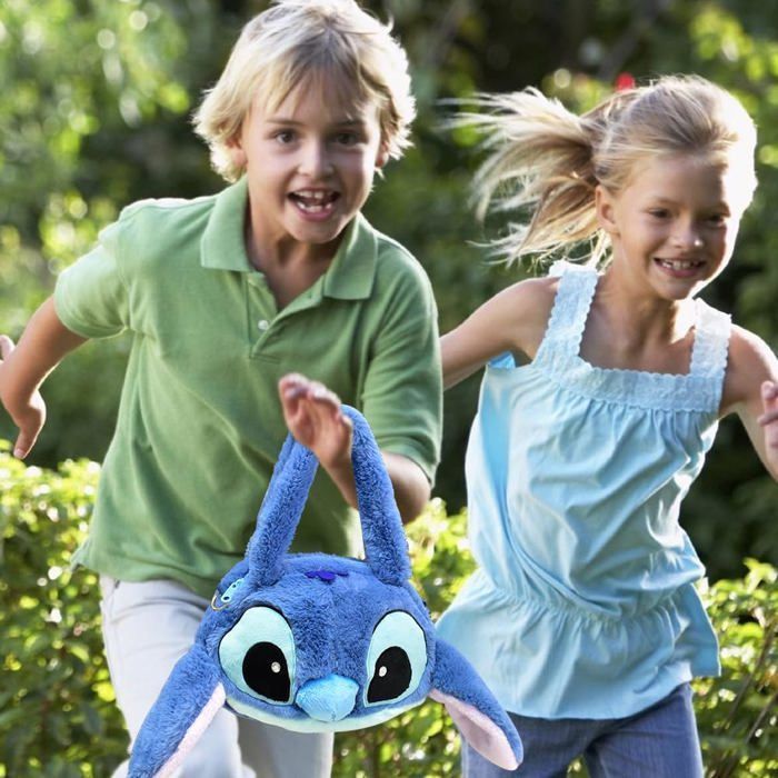 Peluche Sac À Dos enfants en peluche sac, Sac à bandoulière en toile avec grande capacité, Mini Sac à Dos Peluche,Bleu-25