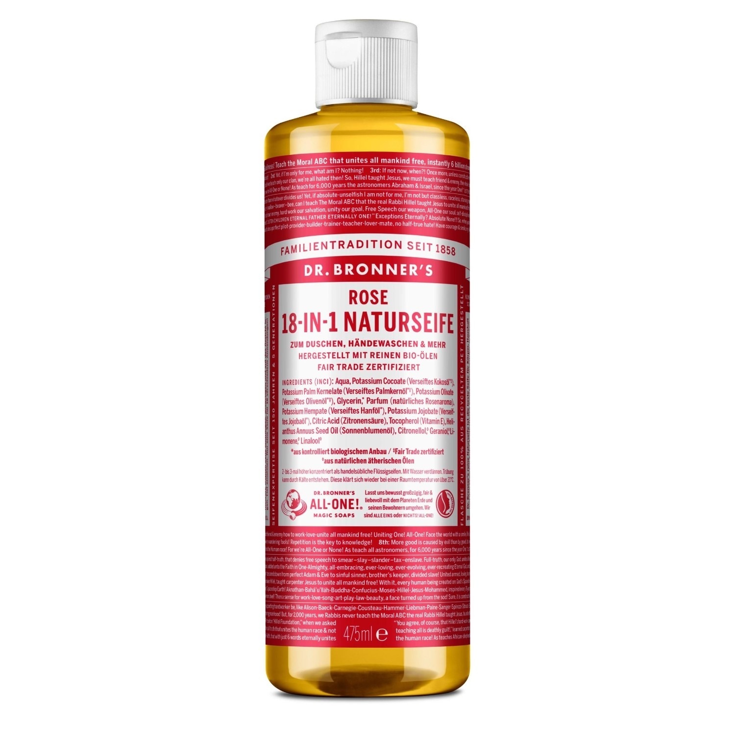 Sprchový gél Dr. Bronner's Ruža - 475 ml