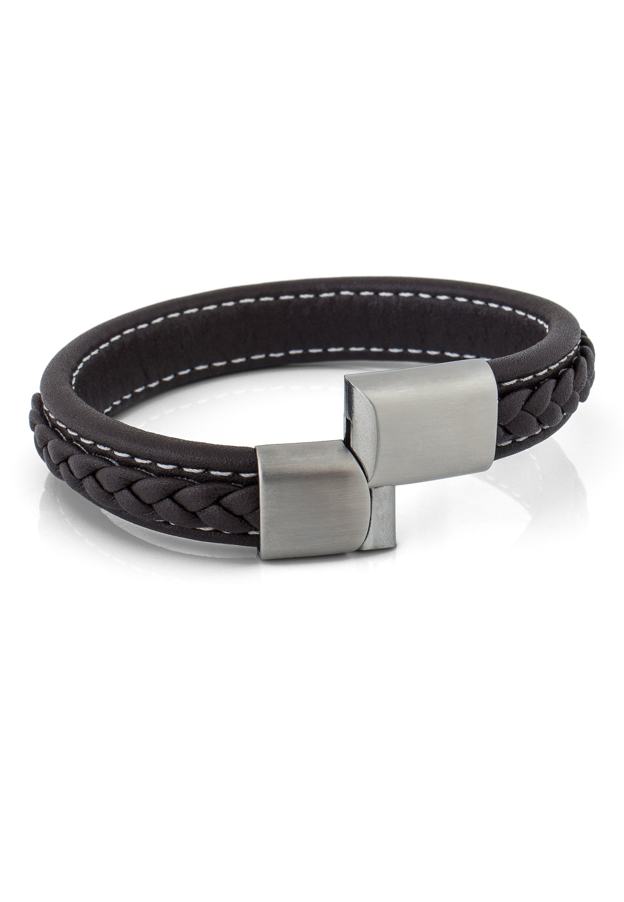 Bracelet Akitsune MATT - couleur argent/marron
