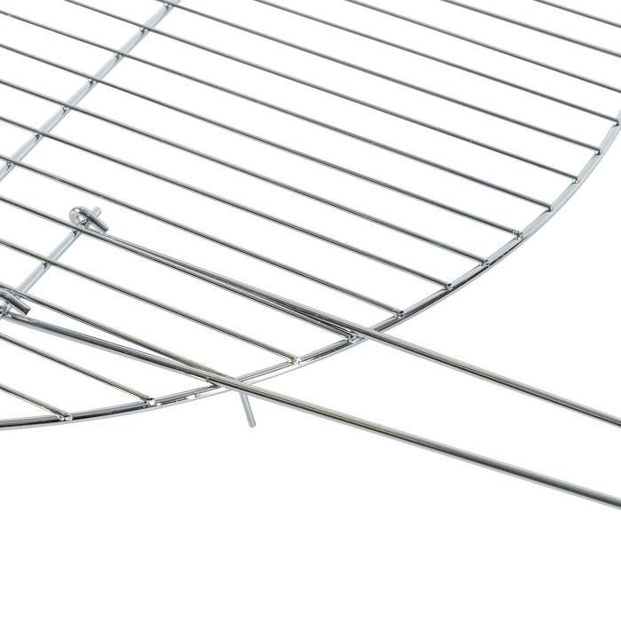 Barbacoa - HOMESCAPES - 60 cm de diámetro - Metal cromado - Un accesorio imprescindible para el verano