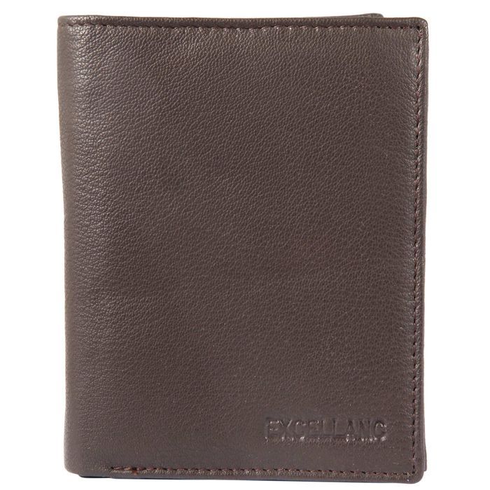Portefeuille - EXCELLANC - sans modèle - Cuir de chèvre - Format vertical - Fermeture zippée
