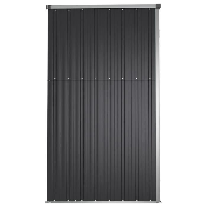 Caseta de herramientas de jardín - ESTANK - 161x89x161cm - Acero galvanizado - Antracita - 85670