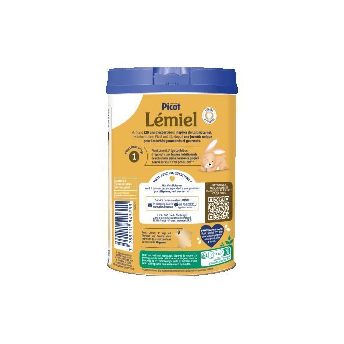 Leche de fórmula infantil en polvo Lémiel, primera etapa, 800 g