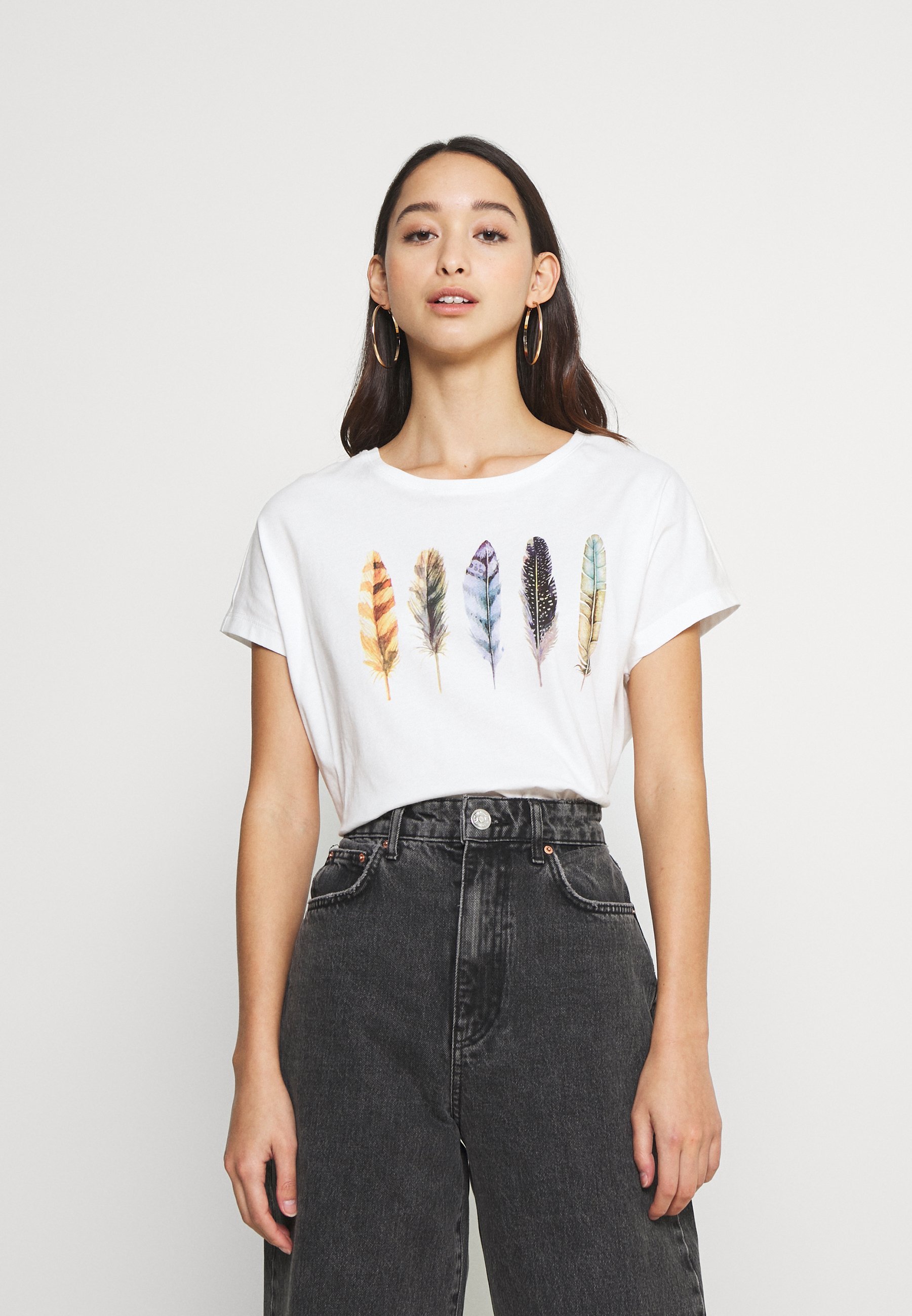 Even&Odd Print T-shirt - wit