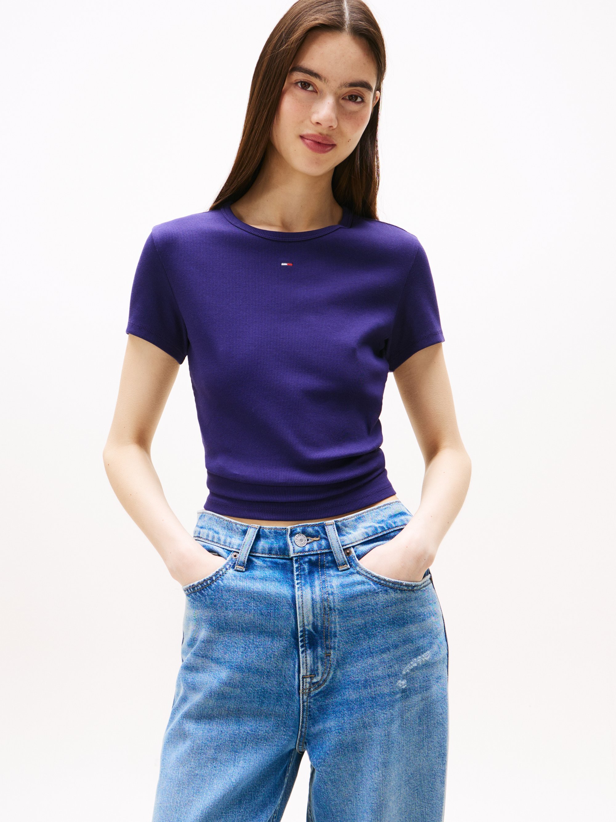Tommy Jeans ESSENTIAL - Tricou simplu - violet nocturn