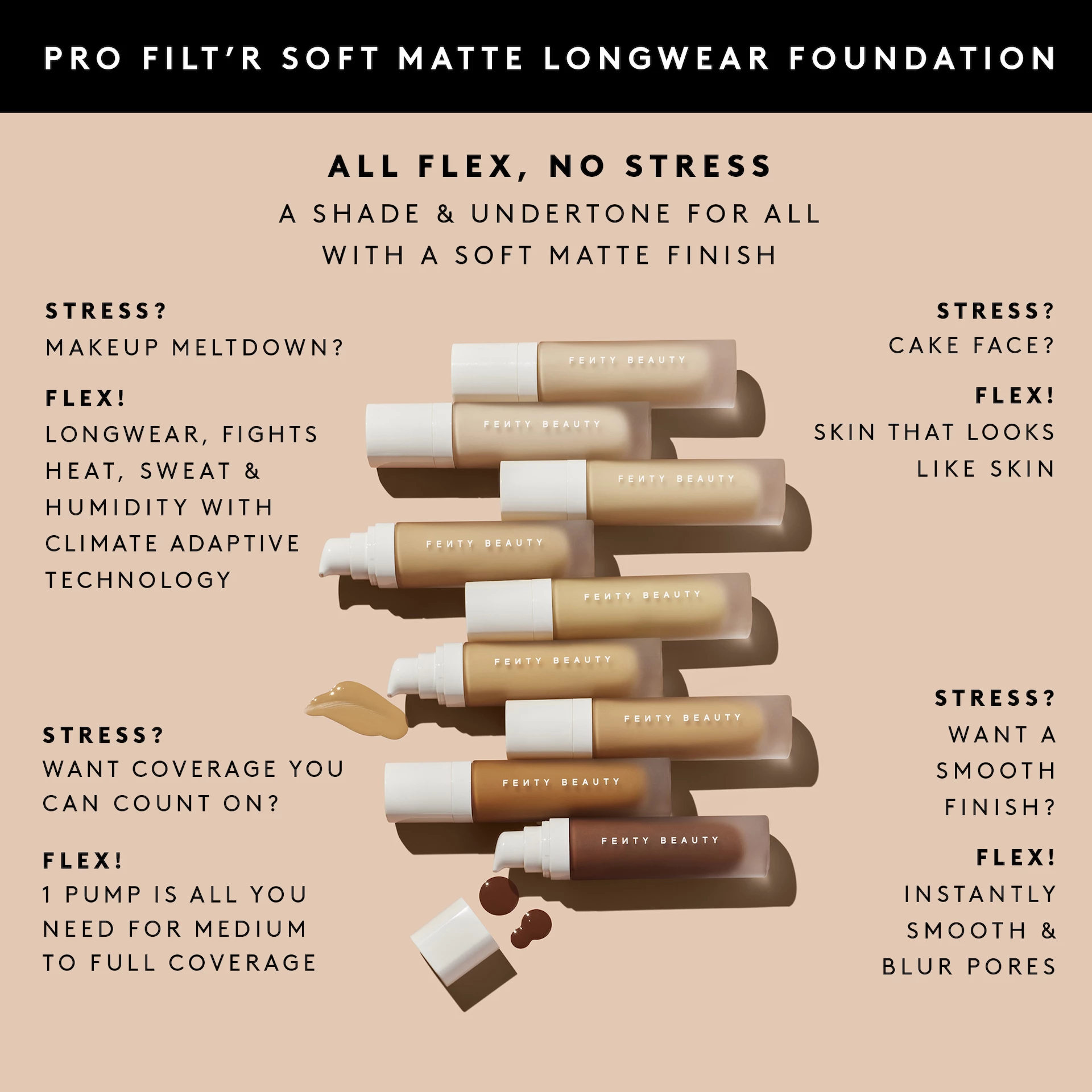 Fond de ten mat de lungă durată Pro Filt'r Soft Matte 310 - Fenty Beauty