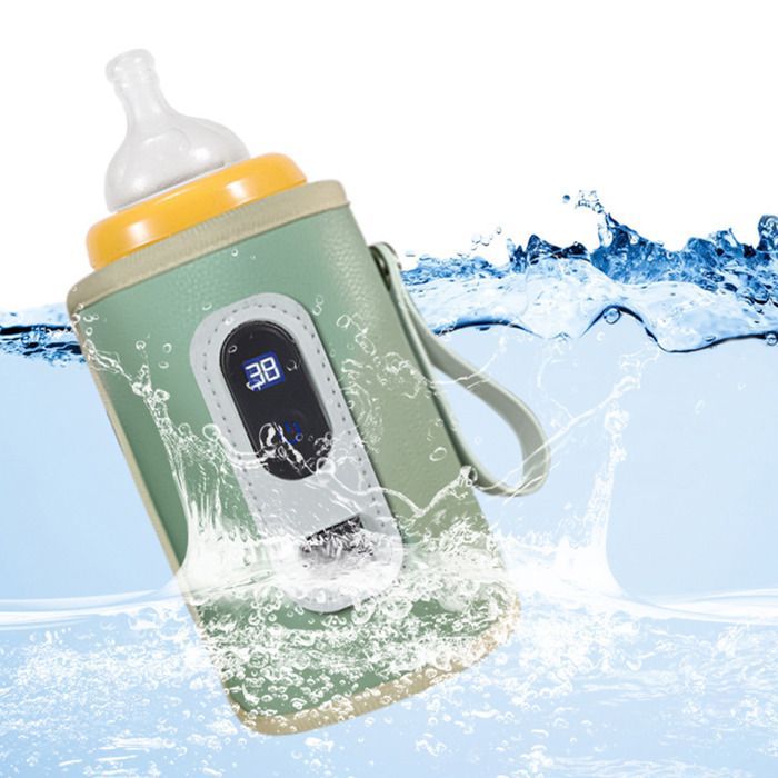 Chauffe-biberon USB avec écran LCD, température réglable, chauffage précis, étanche, Portable, chauffe-lait, vert -SALALIS