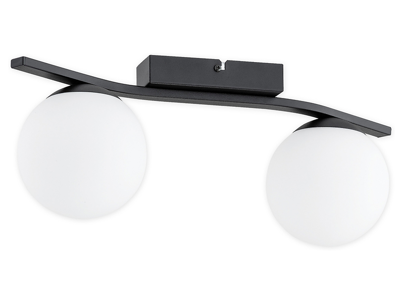 Lampa sufitowa Stella 2-punktowa stalowa biało-czarna