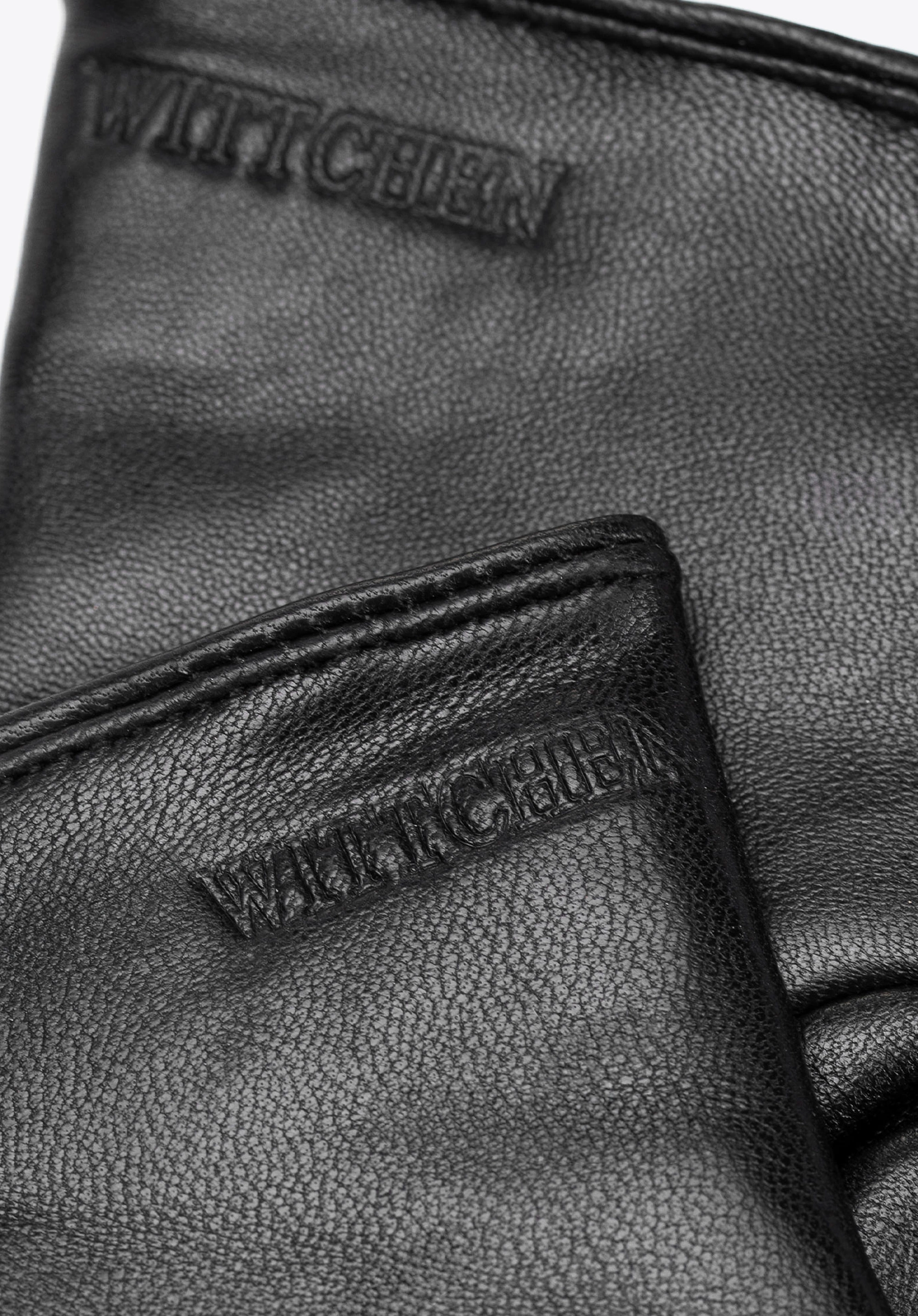 Ocieplane rękawiczki damskie ze skóry naturalnej czarne