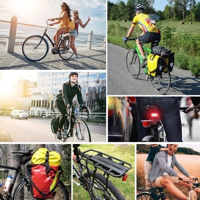 Porte-vélos réglable universel-Support footstock -avec réflecteur- noir