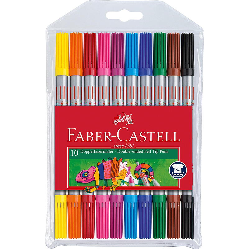Rotuladores Faber Castell con 10 unidades de doble punta FC