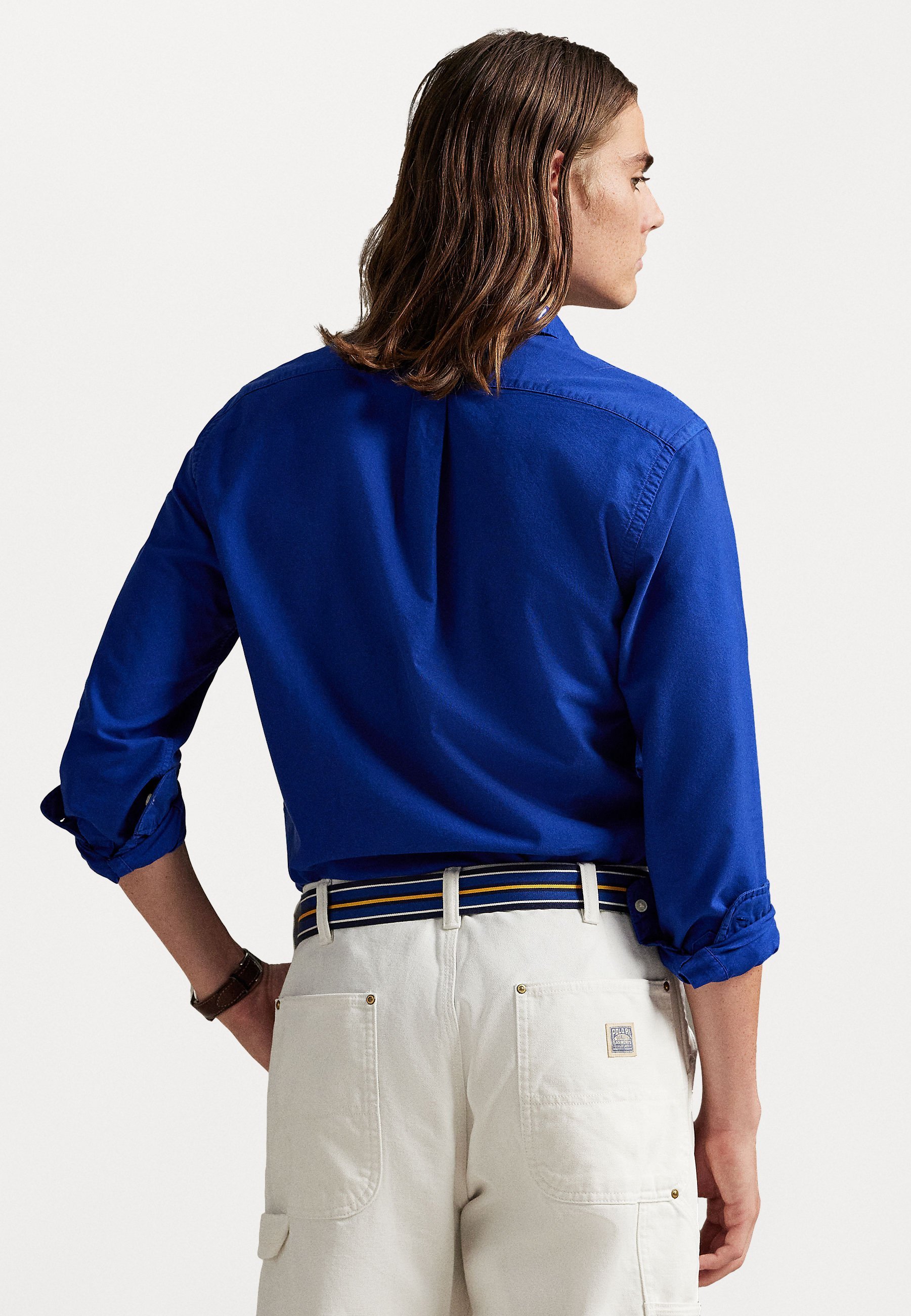 Chemise Oxford Polo Ralph Lauren coupe personnalisée teinte en pièce - Bleu roi