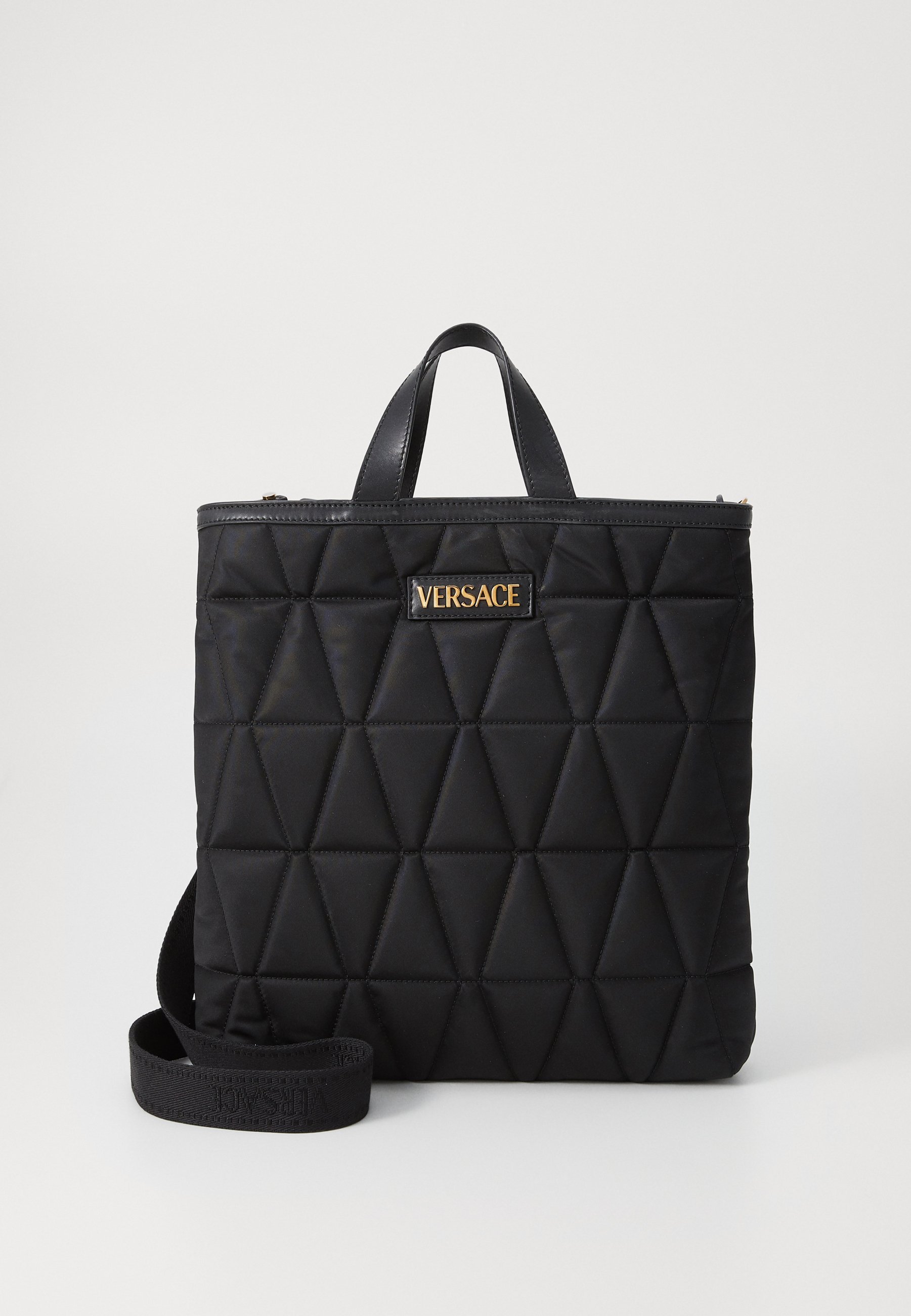 Versace Tote mit Stickerei – Handtasche – schwarz/goldfarben