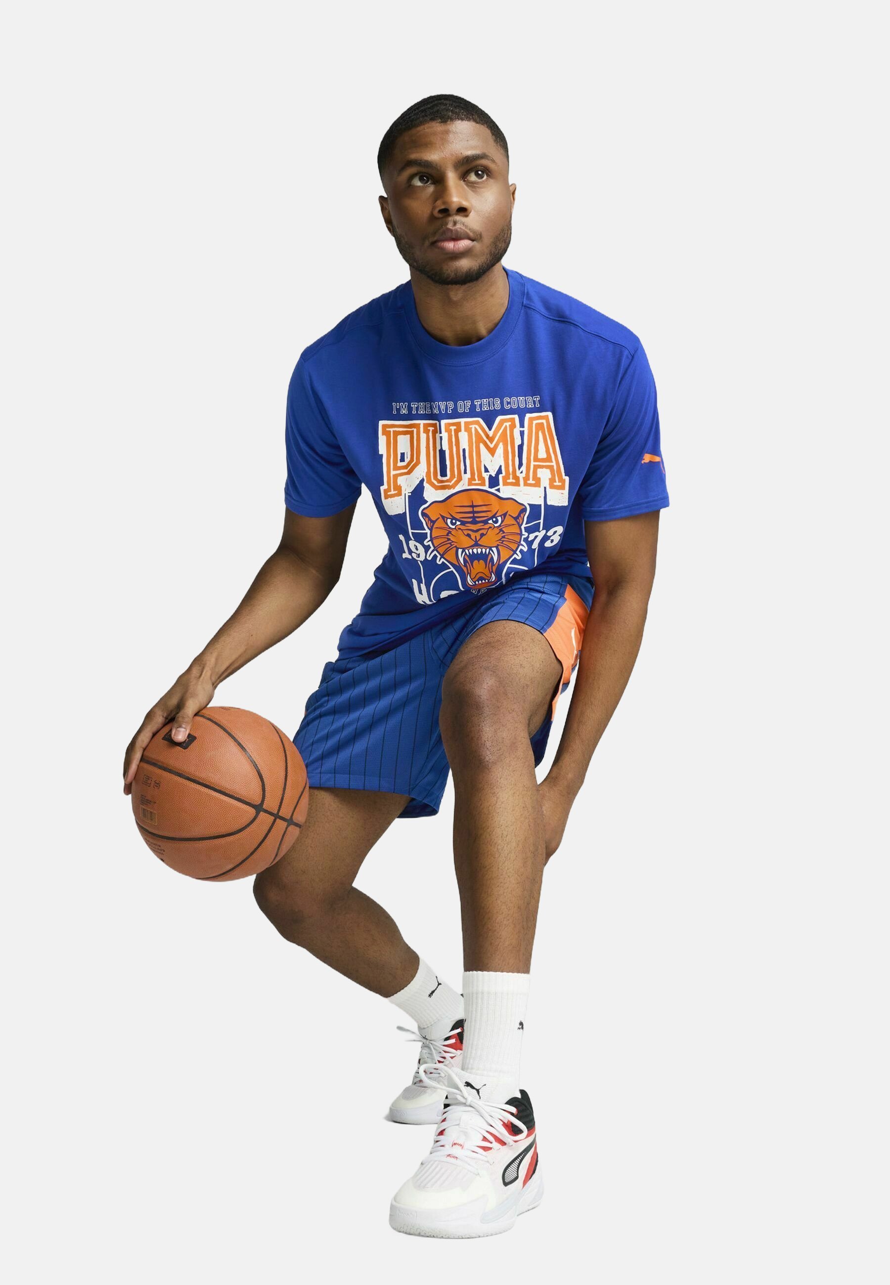 Puma RIVAL RAGE BASKETBALL - T-shirt met print - felblauw