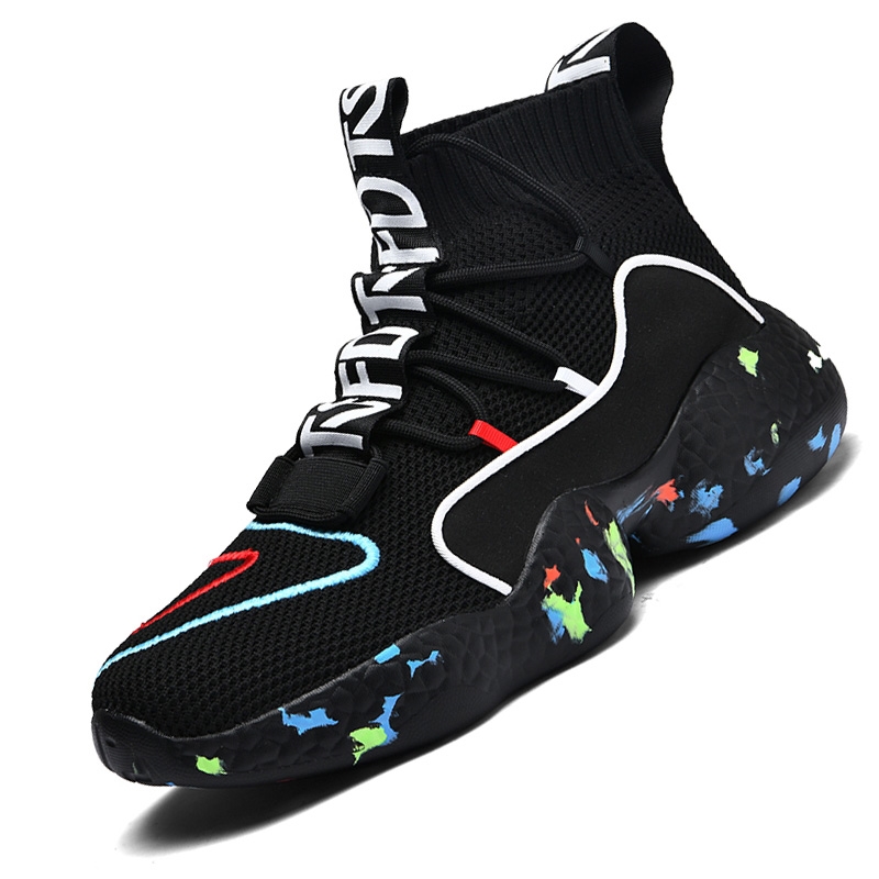 Baskets homme, chaussures de running d'été tendance, chaussures femme, chaussettes respirantes d'extérieur, chaussures vulcanisées homme, chaussures de tennis plates et souples, pointure 47