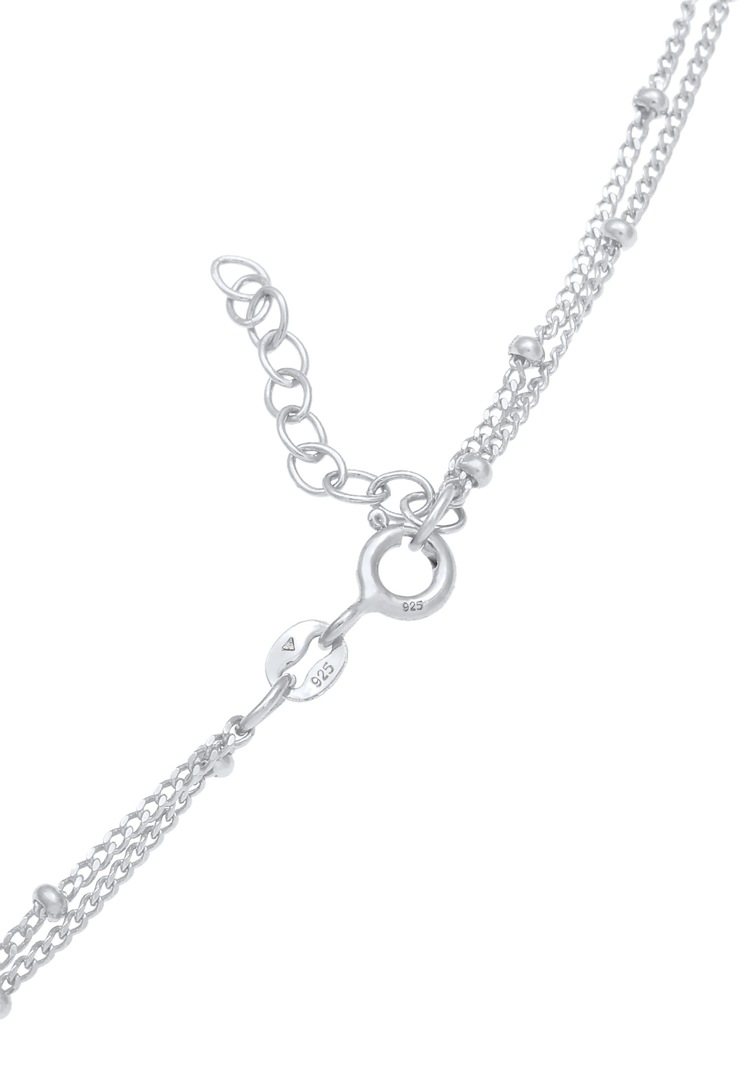 Elli Étoile de chaîne à boules en plaqué or en 925/1000 argent massif