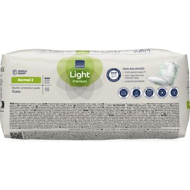 Abena Light Premium Discreet Single Wrap Normal 2 Compresas diarias discretas y transpirables 12 unidades 12 unidades