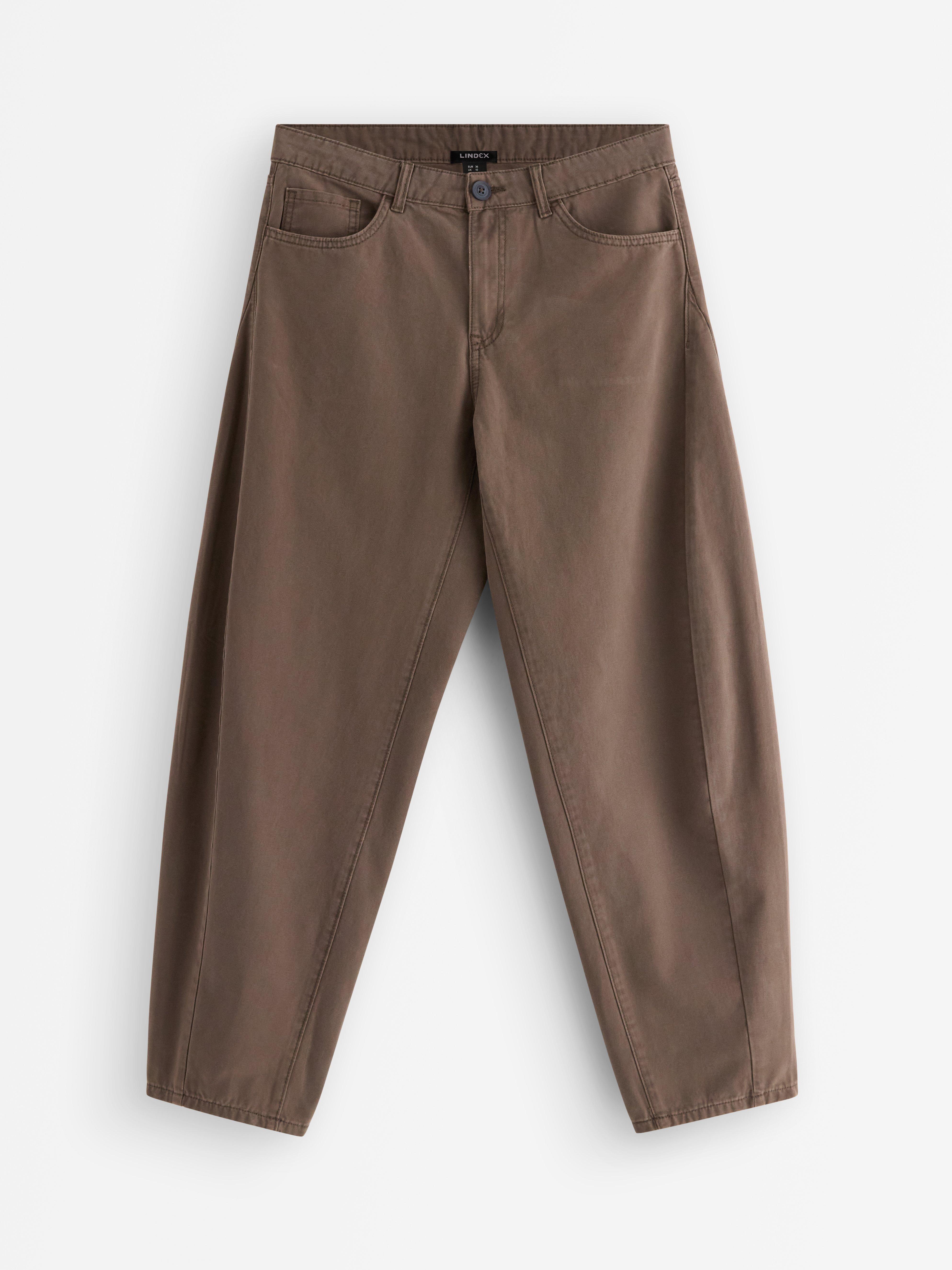 Pantalones BARREL marrones