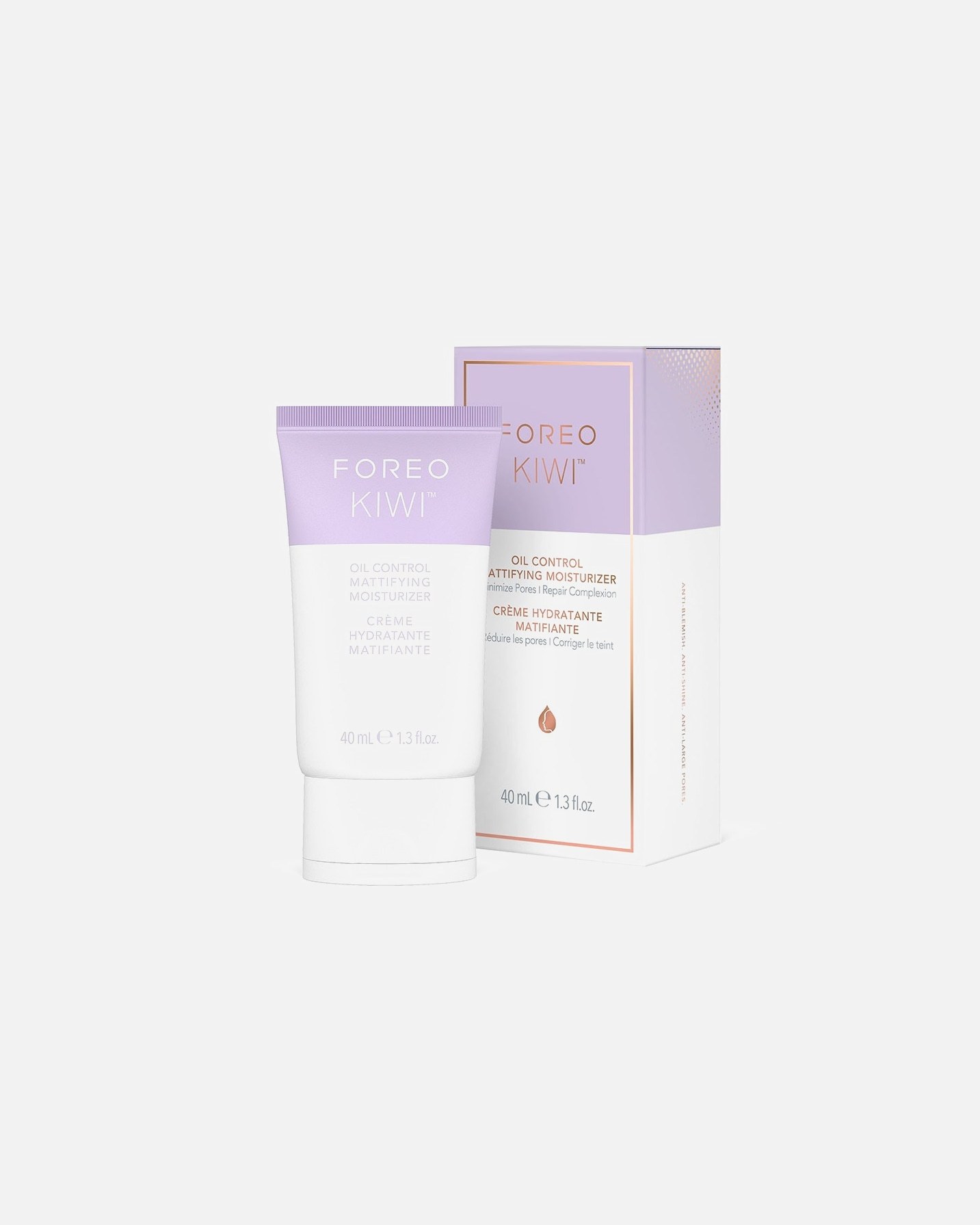 FOREO KIWI™ drėkinamoji kaukė KIWI™ Riebalų išsiskyrimą reguliuojantis, matinį efektą suteikiantis drėkiklis – 40 ml