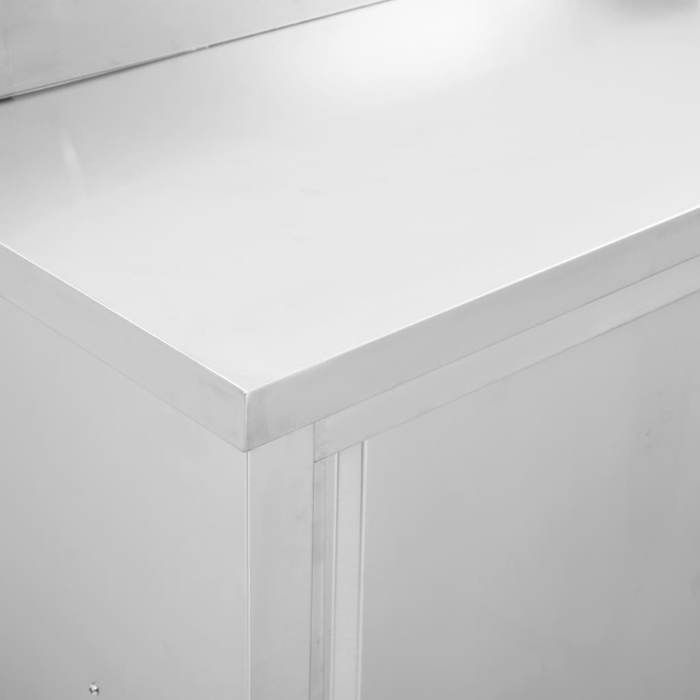 Werktafel met schuifdeuren, keukenkast, opbergkast voor restaurant/hotel/kantine, 120 x 50 x