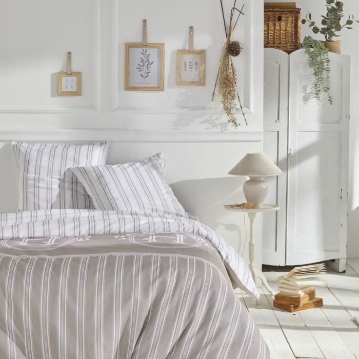 JUEGO DE CAMA TODAY - FUNDA NÓRDICA 260X240 + 2 FUNDAS DE ALMOHADA 63X63 - 100% ALGODÓN 57 hilos - Berenice