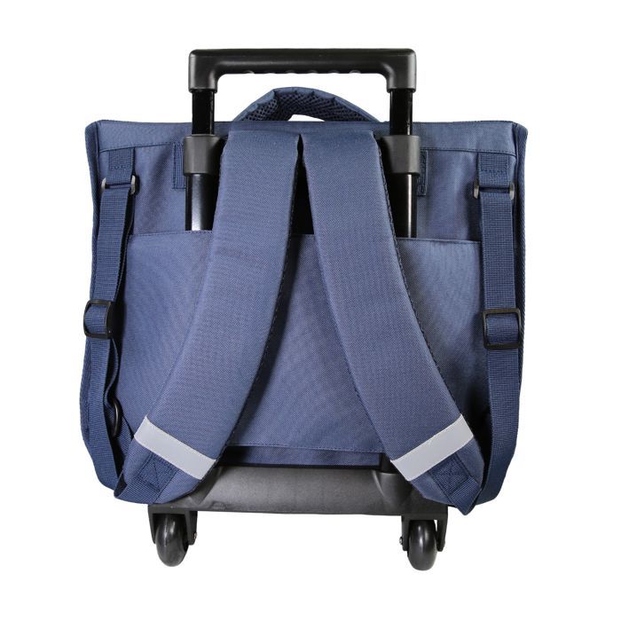 Bagtrotter - Super Mario -  Cartable 38cm  - Cartable à roulettes - Marine - 2 Compartiments  - 1 Poche Sous Rabat - Bretelles...