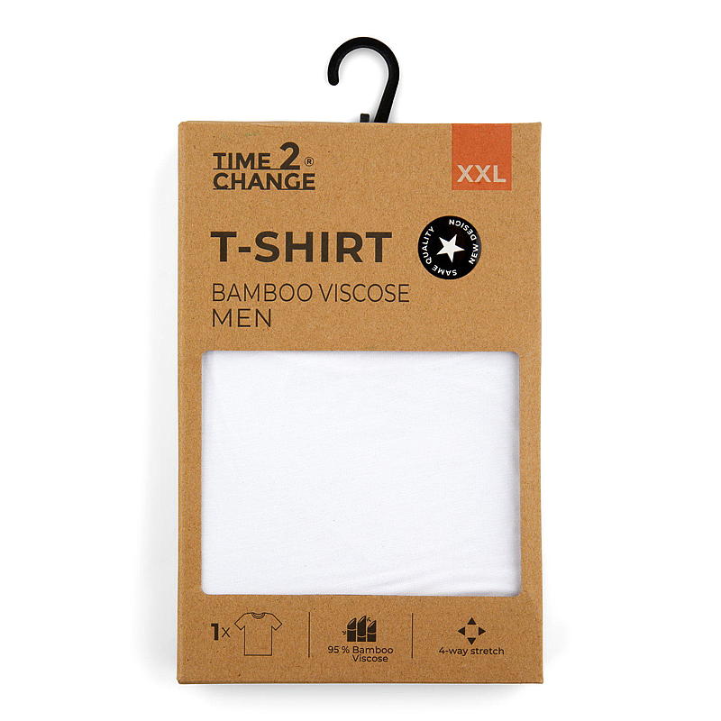 T-shirt Time 2 Change taille XXL blanc bambou
