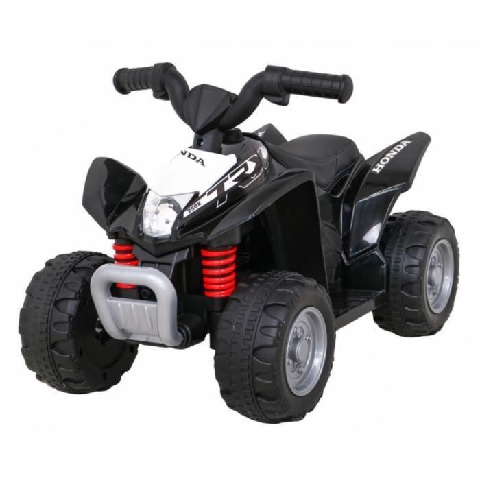 Quad eléctrico Honda de 6V, color negro.