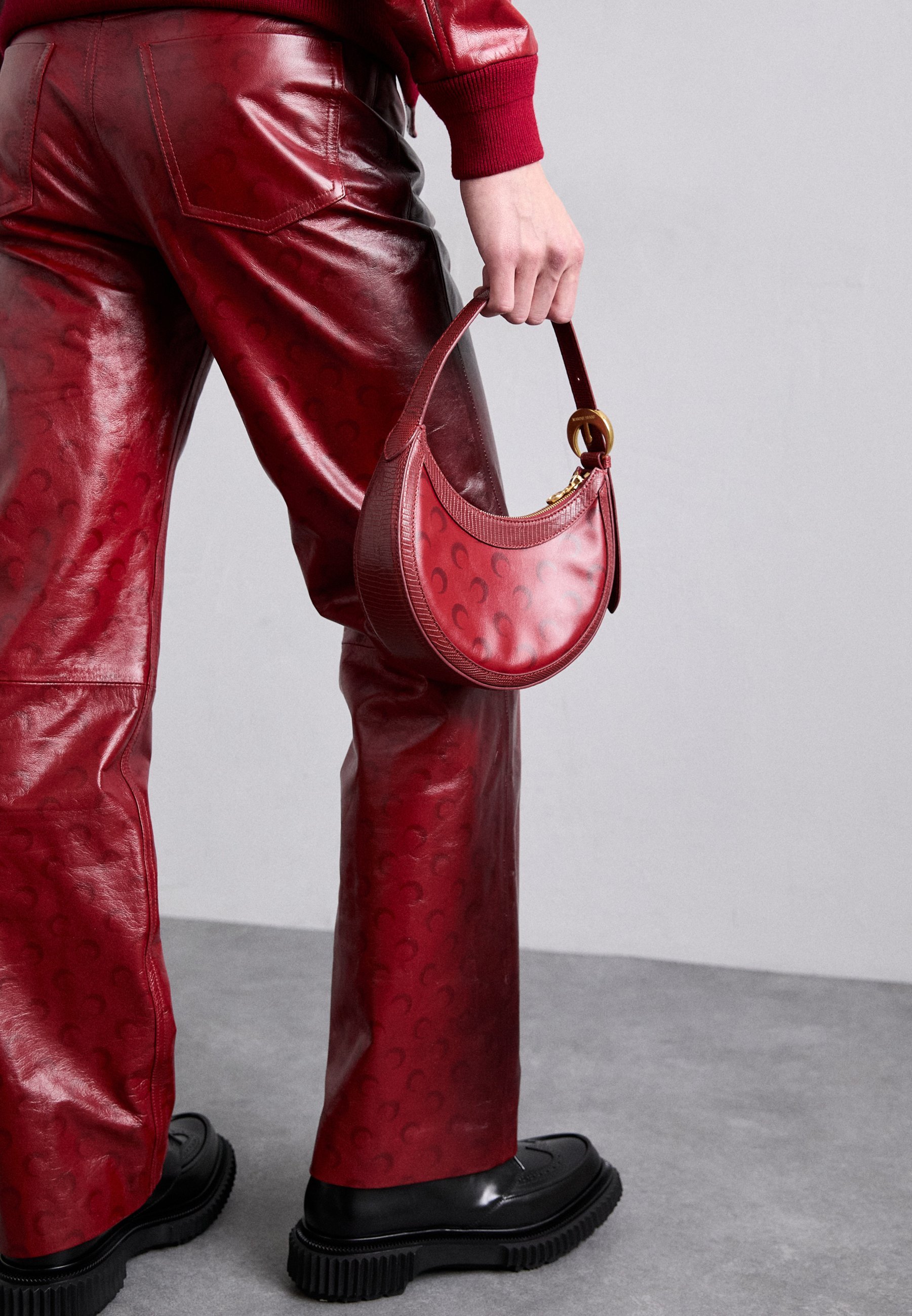 MARINE SERRE MOON AIRBRUSHED ECLIPS MINI UNISEX - Borsa a mano - rossa