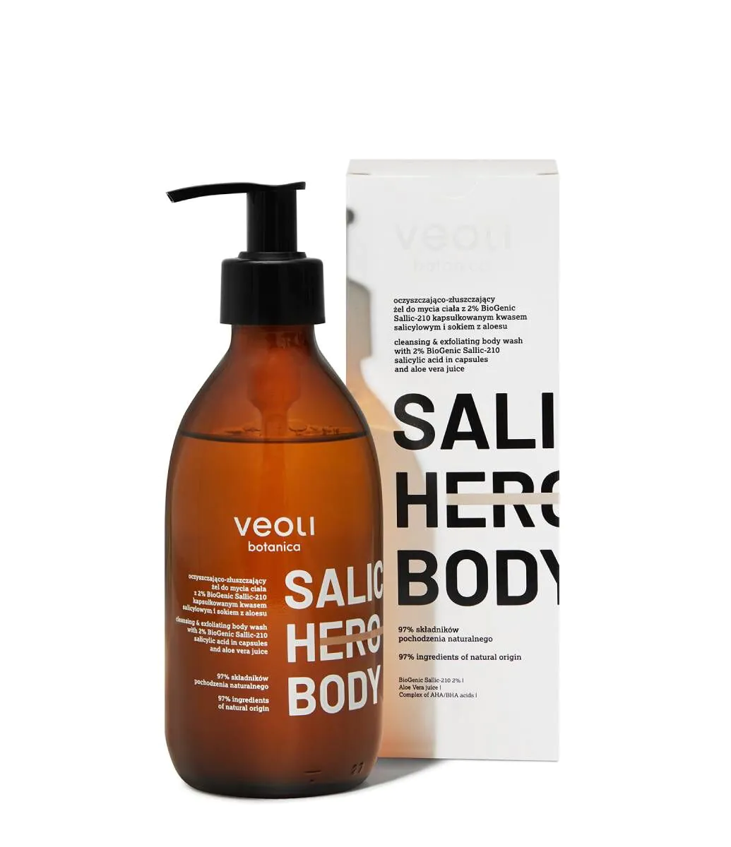 Veoli Botanica Salic Hero Body oczyszcz.-złuszcz. Żel do ciała z kw. salicylowym i sokiem z aloesu 2