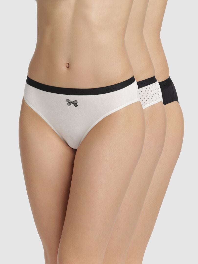 Conjunto de 3 calzoncillos 'Les Pockets' de DIM - negro/crudo