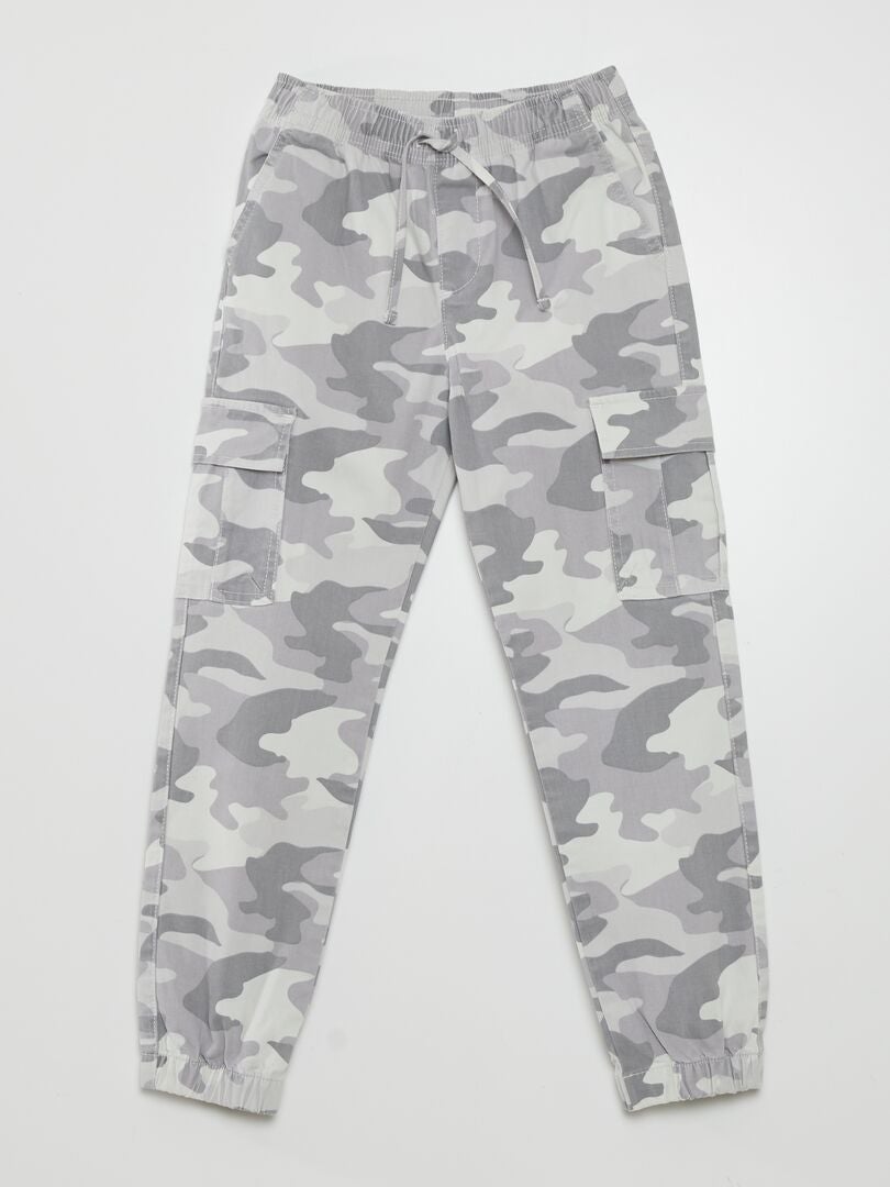 Camouflage cargobroek - BEIGE