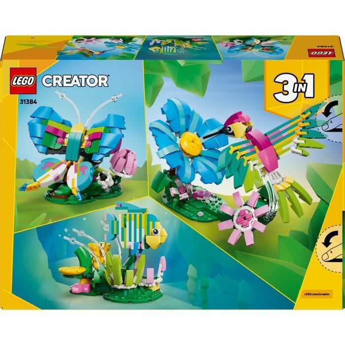 LEGO Creator 3 in 1 31384 Animali selvatici: Il colibrì colorato - Set di costruzioni per bambini dagli 8 anni in su