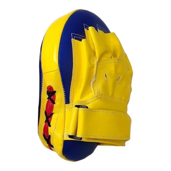 Kick Boxing Curved Focus Punching Mitts Training Pratique Strike Pad MMA Arts martiaux Dojo Workout Shield Gants Jaune Bleu