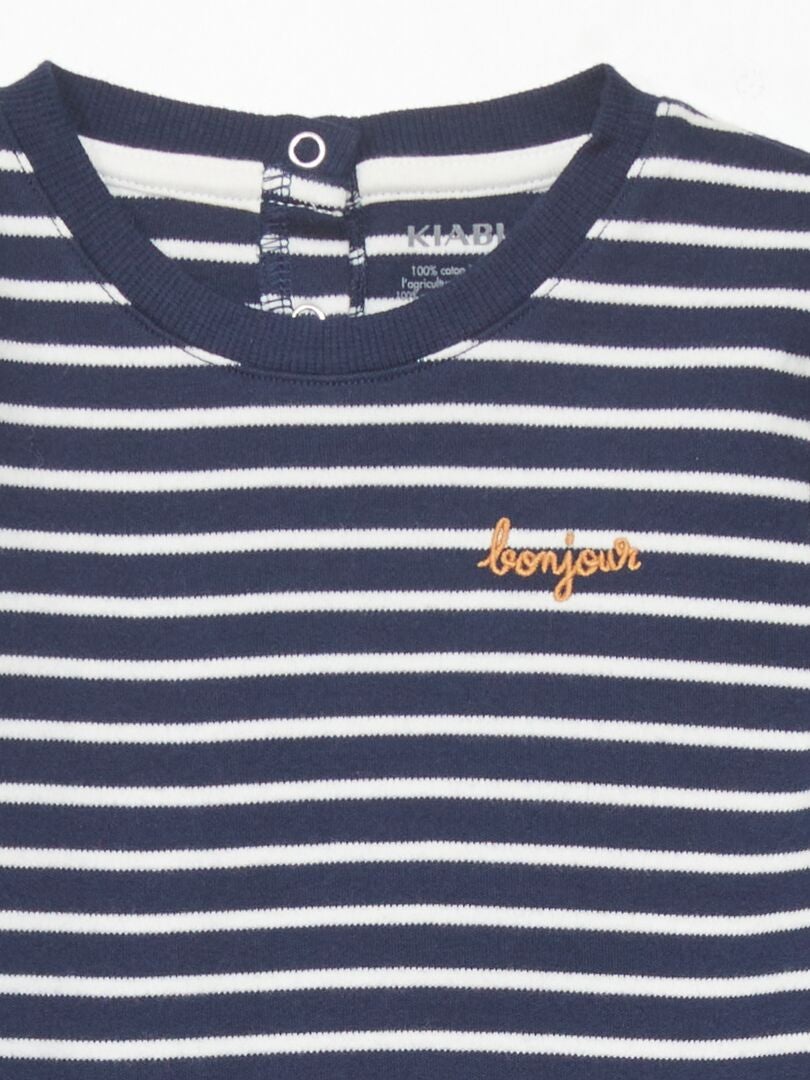 T-shirt in zeemansstijl - BLAUW