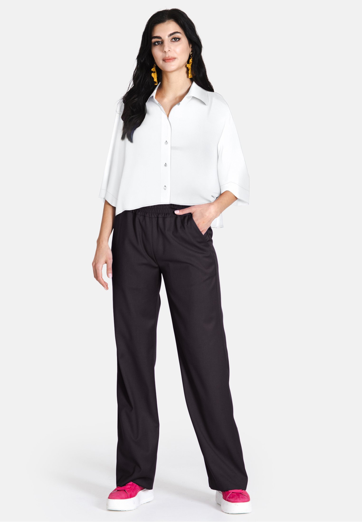 Jascha Stockholm BELLY - Blusa button-down - bianco sporco
