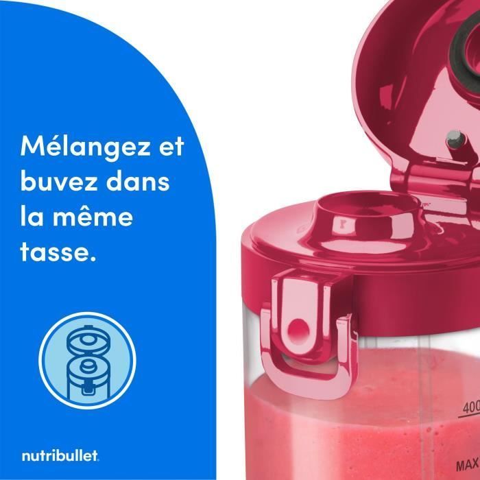 Draagbare blender - NUTRIBULLET - NBP003MA - 100 W - 475 ml beker - BPA-vrij - Magenta