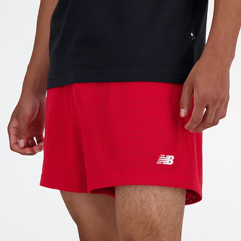 Men's Essentials 5-Inch Mesh Athletic Shorts - TEAM RED